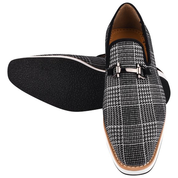 Men\'s Black and White Loafers main image 8